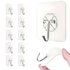 10 Ganchos Adhesivos Invisibles Para Ordenar Cocina y Baño