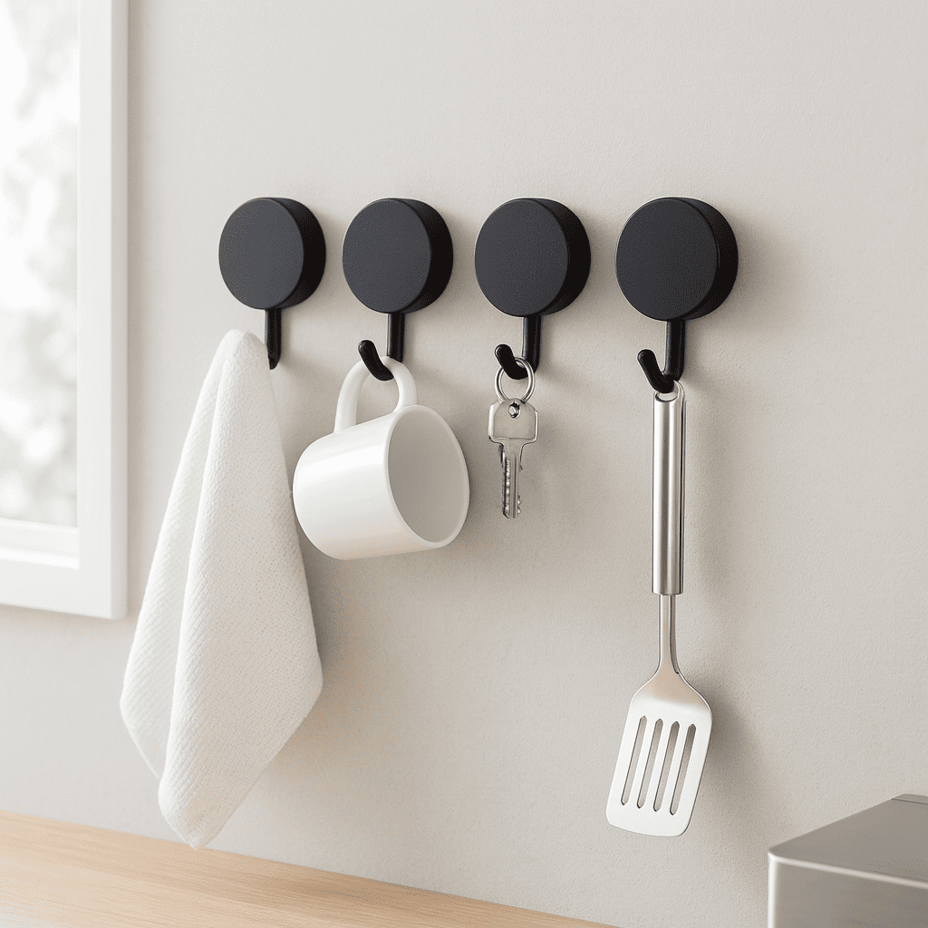 Set de 10 Ganchos Adhesivos Fuertes Para Organizar Sin Agujeros